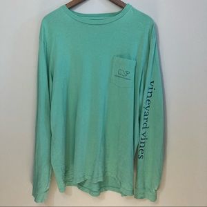 Vineyard Vines light green long sleeve t shirt (M)